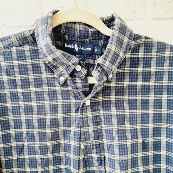 Ralph Lauren Blake Button Down Checkered Work Preppy Shirt sz: L - Picture 3 of 6